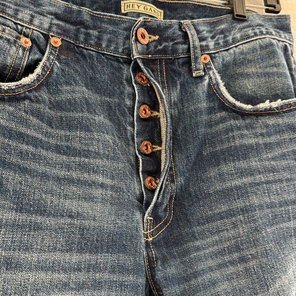 Hey Gang The Loose Crop Jeans in Richman Wash - Picture 4 of 13